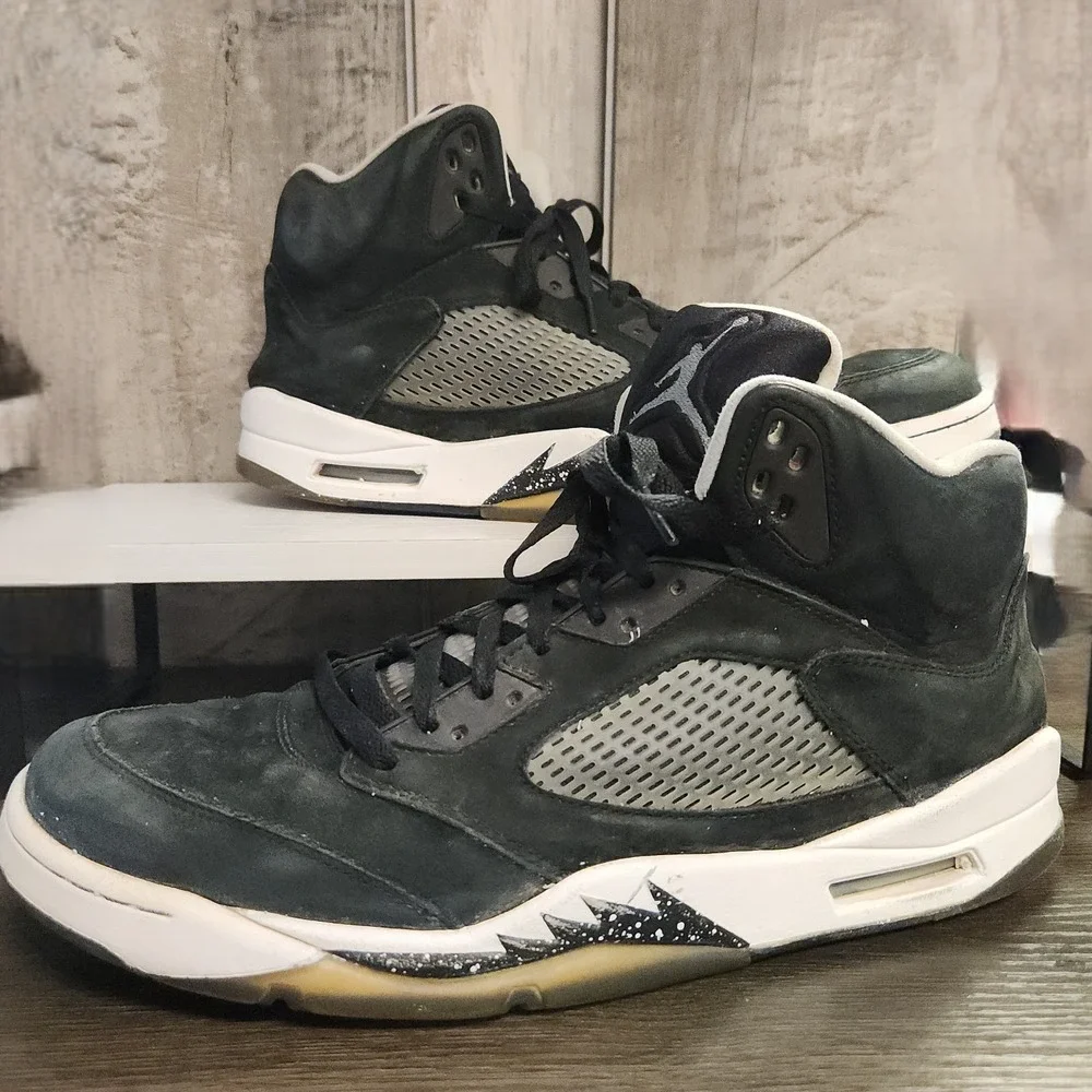 Nike Air Jordan 5 Retro Oreo Mens Size 14 Black/White Basketball Shoes With Box